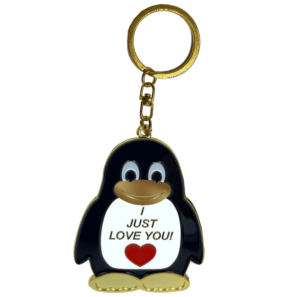 KC078 Penguin Keyring Cute Rhinestone Crystal Charm Pendant Key Bag Chain Gift 